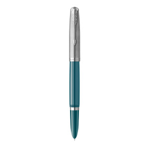 PARKER 51 Fountain Pen  - Teal Chrome Trim-NS2123507