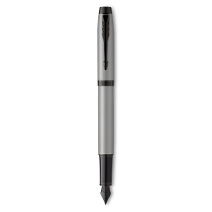 PARKER IM Achromatic Fountain Pen - Matte Grey Black Trim-NS2127620