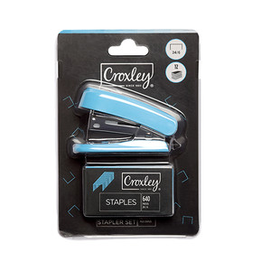 CROXLEY STAPLER MINI BLUE-STA580B