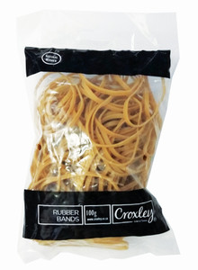 CROXLEY 75% Crepe Rubber Bands N0.14 Bag 100g-RUB1414CP