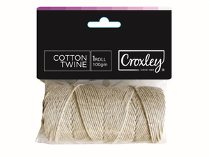 CROXLEY Cotton Twine 100gm 104 1 Roll Bag Each-STR39CC