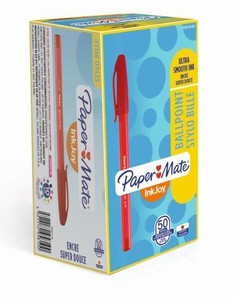 PAPER MATE InkJoy100 Capped Ballpoint Pen Medium 1.0mm - Red-NS0957140