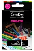 CROXLEY CREATE 8mm Oil Pastels (Box of 12 Assorted Colours)-CRA212
