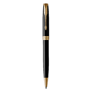 PARKER Sonnet Ballpoint Pen - Lacquer Black Gold Trim-NS1931497