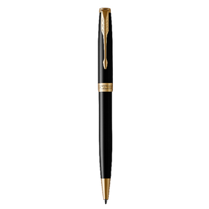 PARKER Sonnet Ballpoint Pen - Lacquer Black Gold Trim-NS1931497