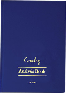 CROXLEY JD6081 Analysis Series 6 A4 144 Page 8 Column on 2 Page Cash Each-ANA6081