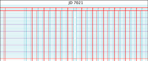 CROXLEY JD7021 Analysis Series 7 Oblong 144 Page 21 Column on 2 Page Cash Each-ANA7021