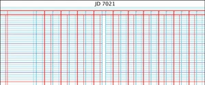 CROXLEY JD7021 Analysis Series 7 Oblong 144 Page 21 Column on 2 Page Cash Each-ANA7021
