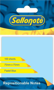 SELLO-NOTE 75x75mm Pastel Blue 1x100 Sheets Each-SN17503
