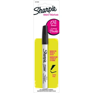 SHARPIE Paint Marker Extra Fine Black 1 per Card-NS1874990