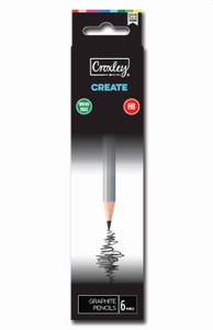 CROXLEY CREATE Wood Free Pencils - HB (Pack 6)-PCL815HB