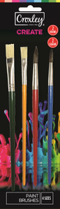CROXLEY CREATE Beginners Paintbrush 4 Piece Set-PAIB2104 CROXLEY CREATE Beginners Paintbrush 4 Piece Set-PAIB2104