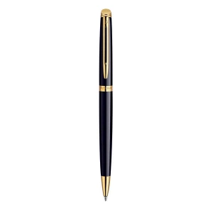 WATERMAN Hemisphere Ballpoint Pen - Mars Lacquer Black Gold Trim-NS0920670