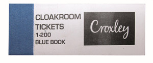CROXLEY Cloakroom Tickets 1-200 Blue-CLO1104