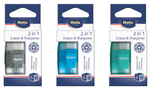 HELIX DUO SHARPENER & ERASER  - 1 HOLE - FASHION-H049910