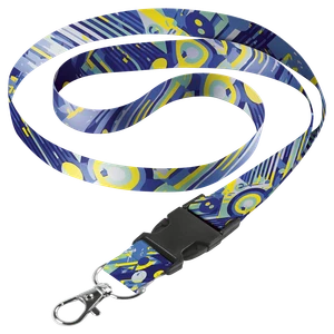 Sublimated Lanyard Double Side Sub with Buckle & Ring