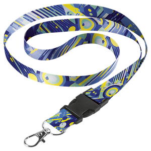 Sublimated Lanyard Double Side Sub with Buckle & Ring