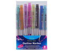 Metallic 8-Piece Outline Marker - GSR - ST368-8Piece