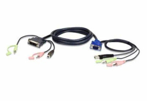 Aten VGA USB to DVI KVM Cable 3m Aten VGA USB to DVI KVM Cable 3m