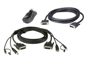 ATEN DVI-D Dual Link Dual Display Secure KVM; 1,8M USB DVI-D Dual Link Dual Display, 1.8 m, DVI-D, Black, USB Type-A/3.5mm/DVI-D, USB Type-B/3.5mm/DVI-D, Male