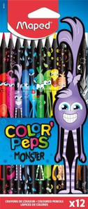 MAPED Colour Pencils Monster Triangular 0% Wood 12's-862612