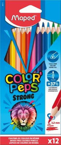 MAPED Colour Pencils Strong Triangular 0% Wood 12's-862712