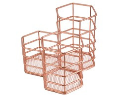 Noted 3 Piece Desk Stationery Holder - GSR - ND012