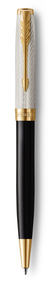 PARKER Sonnet Ballpoint Pen - Metal and Black Lacquer Gold Trim-NS2119787