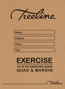 TREELINE Treeline A5 48pg Exercise Books Q/M  - Pkt-20 
