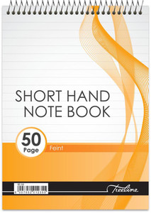 TREELINE Treeline A5-50 page-Shorthand Note Book - Feint  - Pkt-10  TREELINE Treeline A5-50 page-Shorthand Note Book - Feint  - Pkt-10