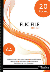 TREELINE Treeline 20 Pocket Flic File Orange  - Each  TREELINE Treeline 20 Pocket Flic File Orange  - Each