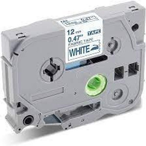 BROTHER Brother Compatible  TZe-FA3 Blue on White Iron-on Fabric Tape 12mm 