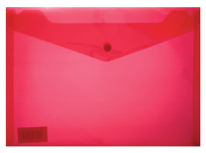 Treeline Red A5 Plastic Envelope with Stud Treeline Red A5 Plastic Envelope with Stud