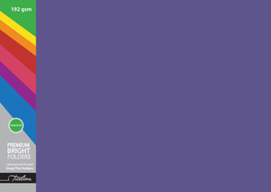 TREELINE Treeline Premium Deep Tint Folder Purple 192gsm  - Pkt-100 