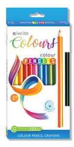 IWrite Colours Colouring Pencils 12+1 Hb GraphitePencil Free IWrite Colours Colouring Pencils 12+1 Hb GraphitePencil Free
