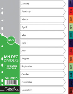 Treeline A4 PVC Jan-Dec Rainbow Treeline A4 PVC Jan-Dec Rainbow