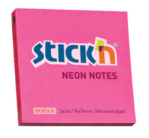 Stick 'N Magenta NEON 76x76mm pads Stick 'N Magenta NEON 76x76mm pads