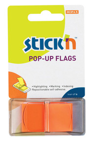 Stick 'N Pop-Up Flags neon Orange (45mm x 25mm) Stick 'N Pop-Up Flags neon Orange (45mm x 25mm)