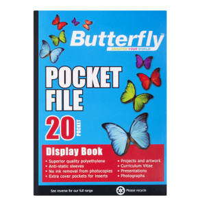 Butterfly A4 20pg Pocket File Butterfly A4 20pg Pocket File