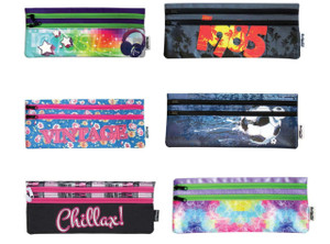 Butterfly Pencil Case Flat Double Zip 33cm