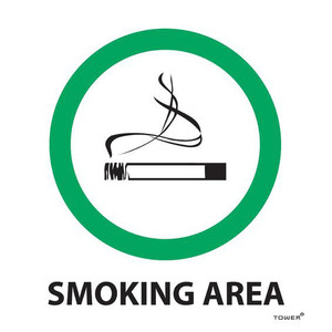 Tower ABS 150 x 150 Smoking Area Sign