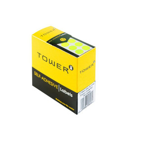 Tower C10 Neon Lime Colour Code Labels-Rolls Tower C10 Neon Lime Colour Code Labels-Rolls