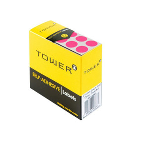 Tower C13 Neon Pink Colour Code Labels-Rolls