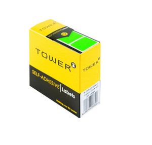 Tower R1925 Neon Green Colour Code Label-Rolls