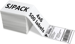 Fanfold 4 x 6 Direct Thermal Shipping Labels with Perforations, 500 Labels, Permanent Adhesive, White Mailing Labels for Zebra Thermal Printer   Fanfold 4 x 6 Direct Thermal Shipping Labels with Perforations, 500 Labels, Permanent Adhesive, White Mailing Labels for Zebra Thermal Printer
