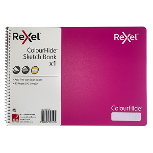 Rexel ColourHide A4 Sketch Book Pink Rexel ColourHide A4 Sketch Book Pink