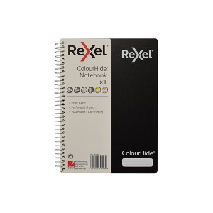 Rexel ColourHide A5 Notebook Black