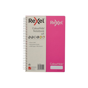 Rexel ColourHide A5 Notebook Pink
