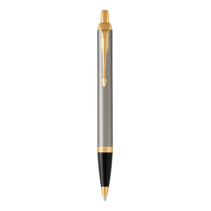 Parker IM Ballpoint Pen - Brushed Metal Gold Trim-NS1931670