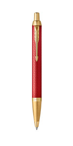 PARKER IM Premium Ballpoint Pen - Red Gold Trim-NS2143644